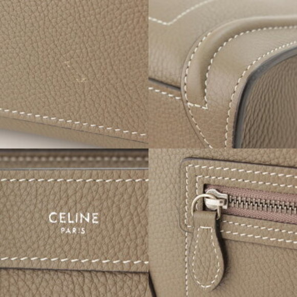 Celine Luggage Nano Shopper Shoulder Bag Greige - Picture 7 of 9